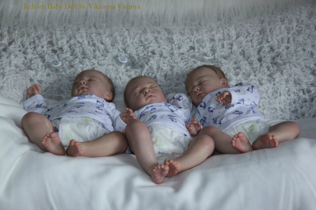 Тройняшки Джошики... Куколки реборн Виктории Вишни
