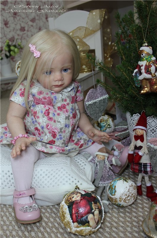 Фридолиночка-в преддверии нового года. Кукла реборн Анастасии Гангало