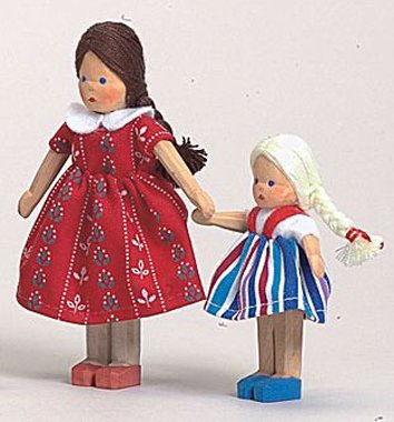 Куклы из дерева по семейной традиции Lotte Sievers-Hahn dolls, Лотты Сиверс-Хан