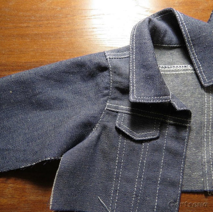 Мастер класс по пошиву джинсовой курточки для куклы