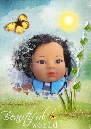 Танюшка на пляже. Кукла из Испании фирмы Rauber