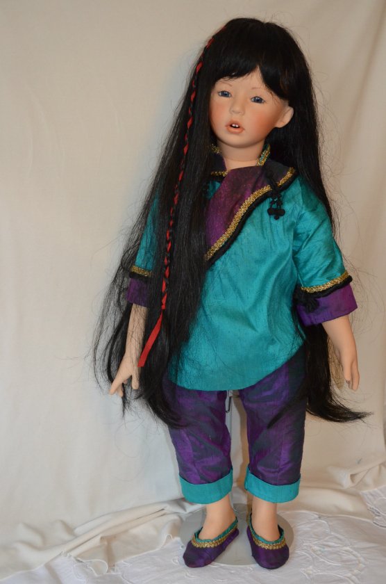 Образ "леди Равен" в куклах. Фарфоровая кукла - японочка RAVEN от Donna RuBert