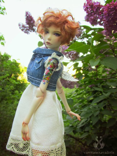 Шарнирная кукла Изабэль, дева в сирени (фото 9)