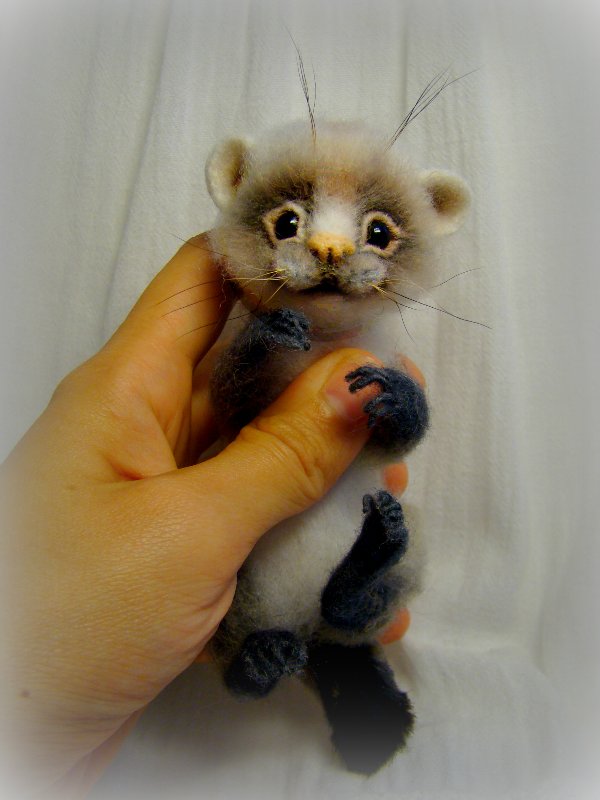 Хорёк. Авторская игрушка валянием из шерсти Ольги Чернухо (фото 6)