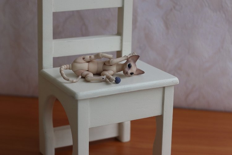 Кот играет с мячиком — Разные куклы BJD (БЖД): редкие бренды