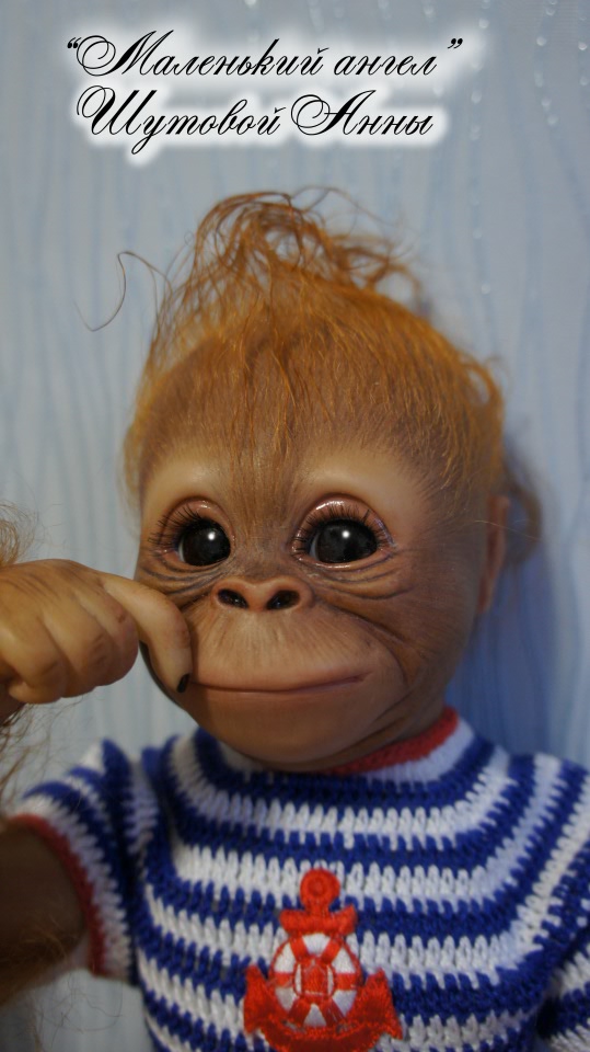 Орангутанчик Смайлик. Кукла-реборн Шутовой Анны