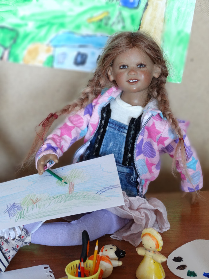 Девочки рисуют — Куклы Annette Himstedt (Аннетт Химстедт): коллекционные