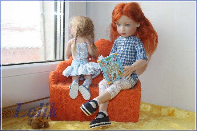 Наш диванчик, или одёжка из платков. Куколки от Helen Kish (фото 10)