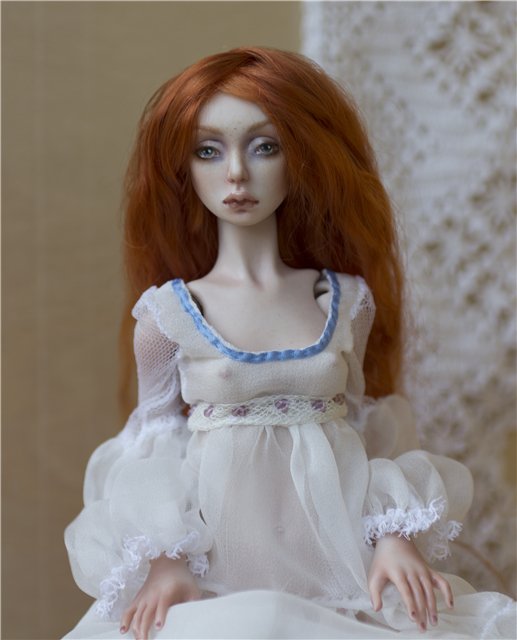 Эстель, авторская шарнирная фарфоровая кукла Елены Акимовой