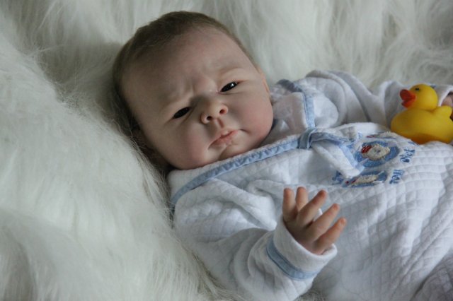 Ноэльчик... очень серьезный малыш... Куколка реборн Вишни Виктории