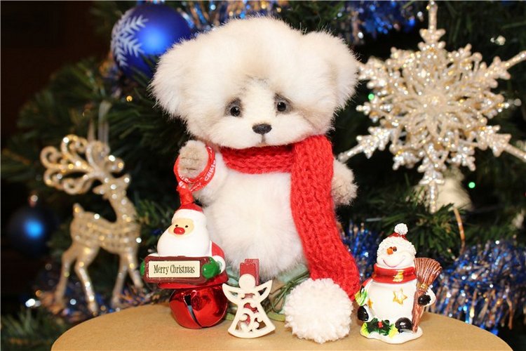 Рождественский Снежок! Авторский мишка Лены Белобородовой