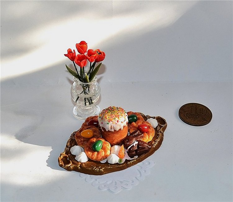 Еда, миниатюра для кукол! Моя подготовка к Пасхе