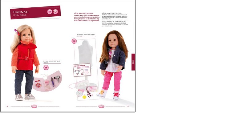 2015 Gotz Catalogue — Куклы Gotz (Готц): Ханна