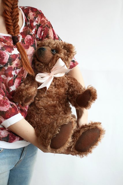 Большой медведь Шелдон, авторская игрушка (фото 6)