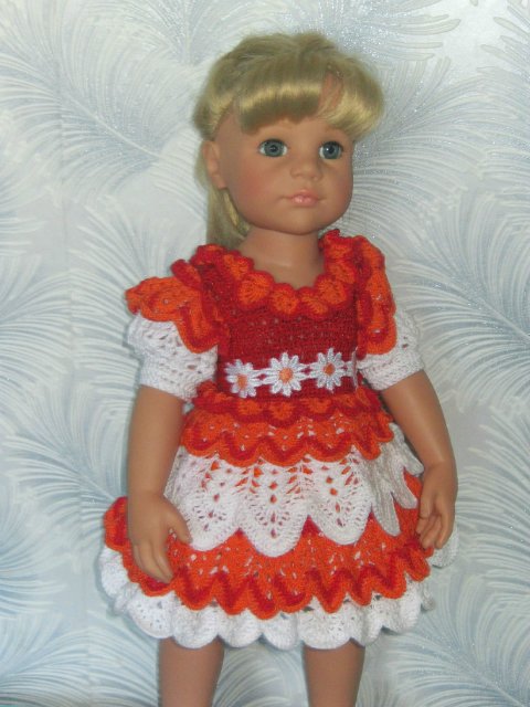 Новая коллекция летних вязаных нарядов для фейсинок, готциков, паолок под названием "Ромашки" (фото 10)