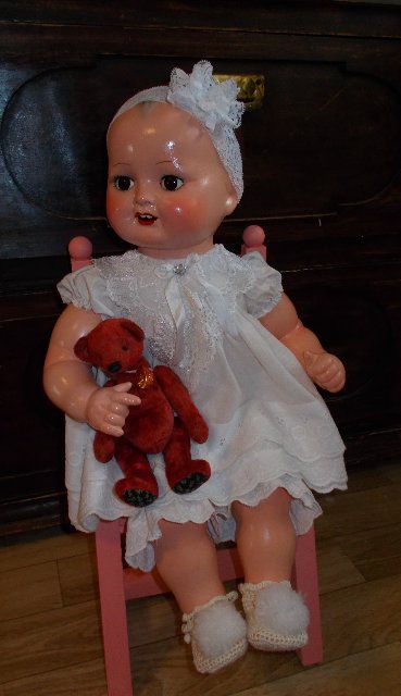 Кукла с мишкой играла — Антикварные куклы Jules Steiner (Штайнер): Франция