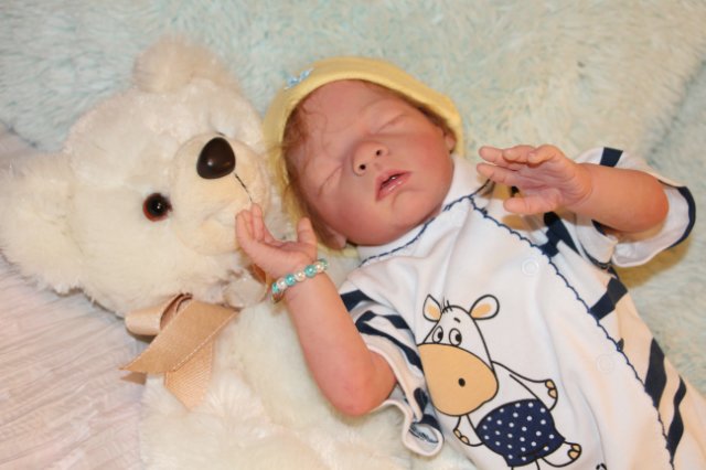 Спящий малыш реборн Мартин (фото 5)