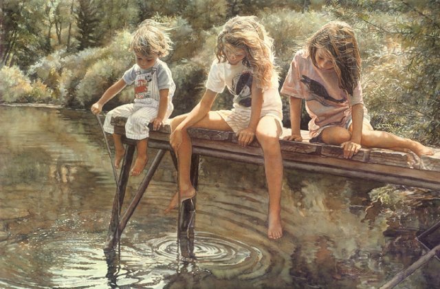 Steve Hanks - Мастер акварели. Изумительно трогательные работы известного акварелиста (фото 6)