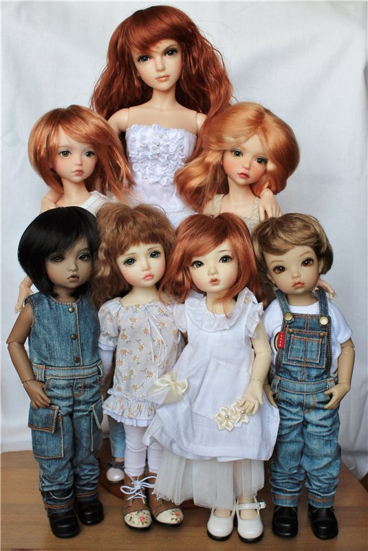 Моя коллекция кукол от Iplehouse. BID Elin, Serca, Efreet, Aki, KID Lonnie, JID Leona