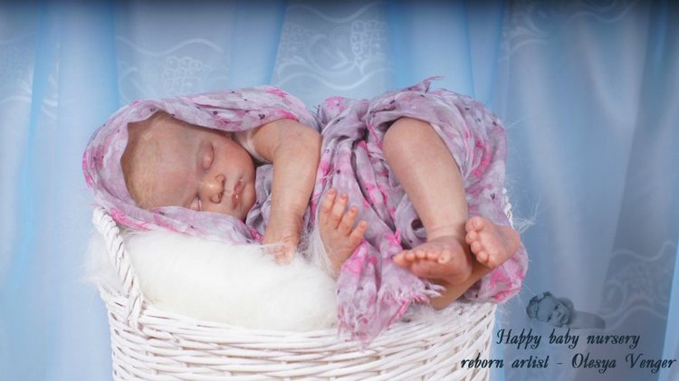 Наша Лиечка устала, сладко сладко задремала. Кукла реборн Олеси Венгер (фото 8)