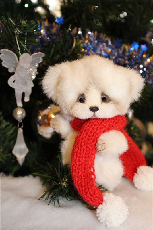 Рождественский Снежок! Авторский мишка Лены Белобородовой