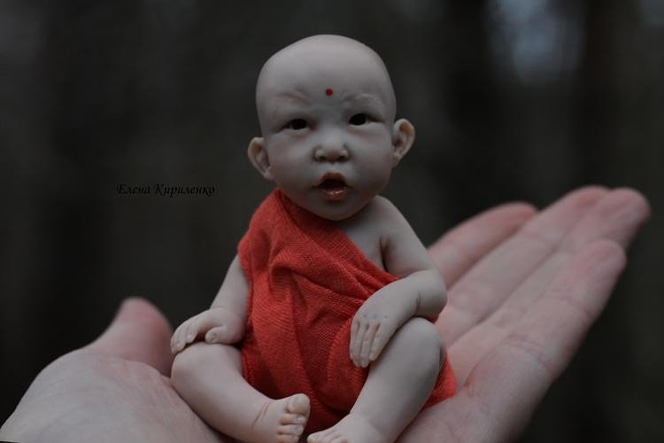 Малыш из Тибета. Авторская кукла Кондрашовой Ирины