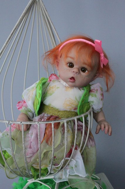 Чудо в перьях, кукла-реборн Элины Кудрявцевой