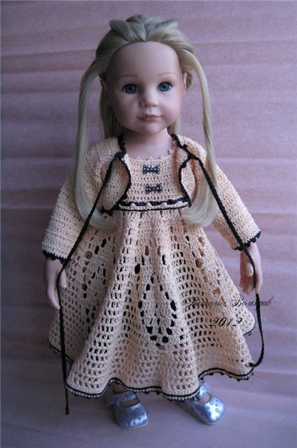 Платья цвета крем-брюле, куклы Гётц (фото 2)