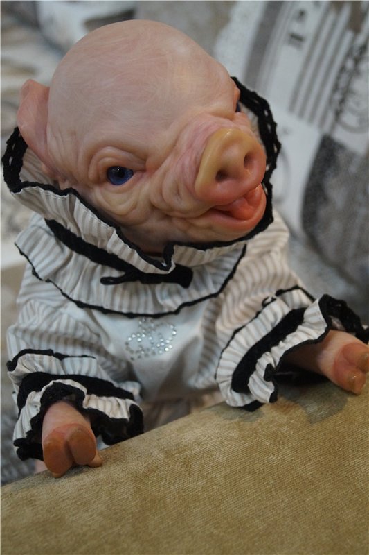 Пухля в новом образе-свинка реборн Рязановой Елены (фото 4)