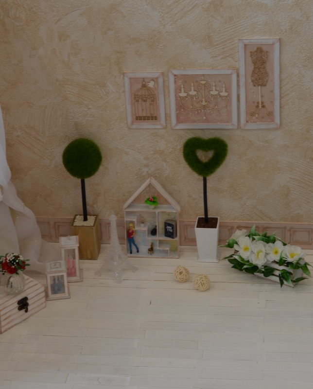 Большой румбокс с аксессуарами (фотозона 7в1) для кукол от 25 см