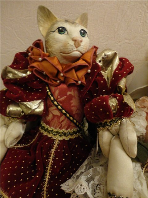 Повесть о Ромео и Джульетте. Куклы-коты коты из фарфора - Katerines collection (фото 6)