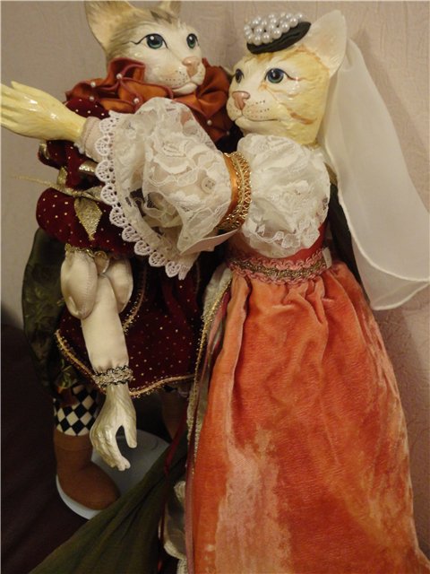 Повесть о Ромео и Джульетте. Куклы-коты коты из фарфора - Katerines collection