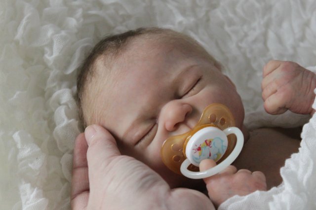 Спящий малышок Жульенчик. Куколка реборн Вишни Виктории