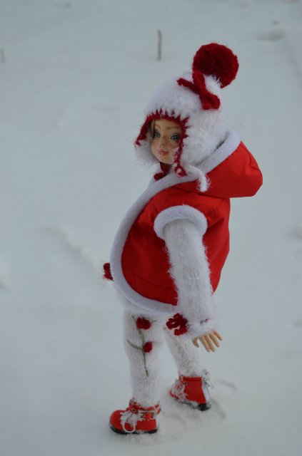 Зима, горка, санки! Авторская шарнирная кукла Коновниной Ольги | Бэйбики Зима, горка, санки! Авторская шарнирная кукла Коновниной Ольги