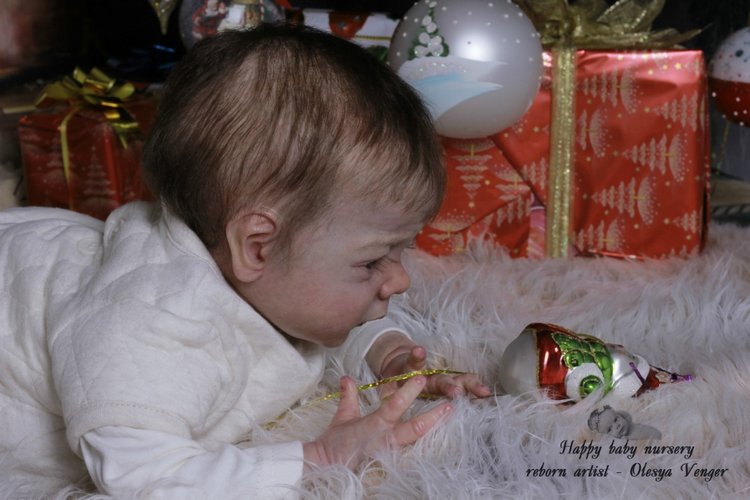 Моё предновогоднее чудо, моя Карлотта. Кукла реборн Олеси Венгер