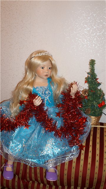 Фарфоровая кукла БИРГИТ - Лазурная Мечта от Кристин Оранж