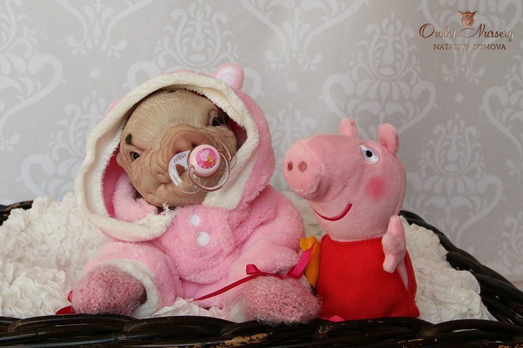Свинка Пеппа и её младший братик Джордж. Поросята реборн Наталии Сомовой