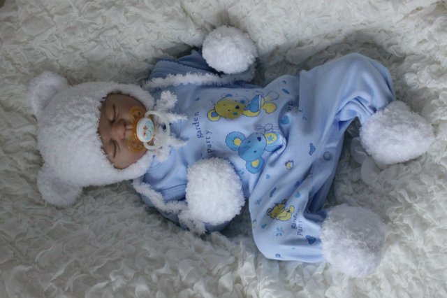 Спящий малышок Жульенчик. Куколка реборн Вишни Виктории