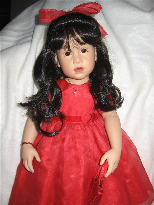 Красавица "Красное сердечко". Необычная куколка Готц (фото 3)