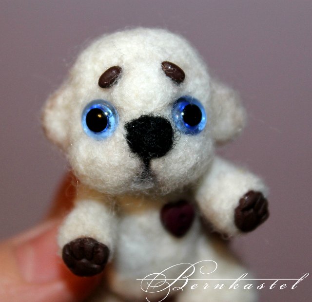 Мишка Топси. Авторская игрушка валянием из шерсти Бернкастель (фото 4)