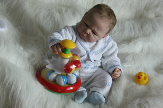 Ноэльчик... очень серьезный малыш... Куколка реборн Вишни Виктории