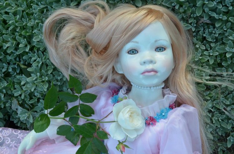 Лунные девочки или необычное творение Ширли (Shirley) - глазурованная кукла Мариэль (Mariele)