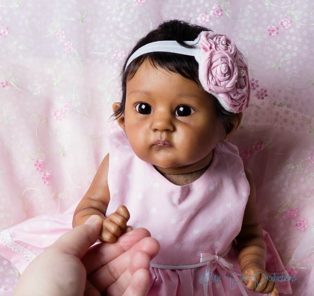 Этническая крошечка реборн, прототип PIXIE скульптора Bonnie Brown