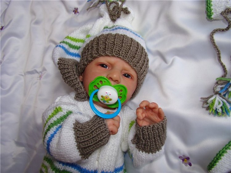 Теплый комбезик для Ангелочка (кукла-реборн молд Ангел) (фото 10)