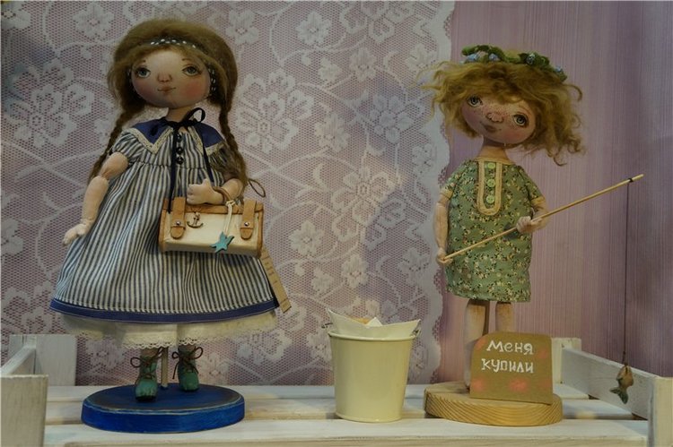 Картинки с выставки кукол на Тишинке. Moscow Fair 2015. Текстильные куклы