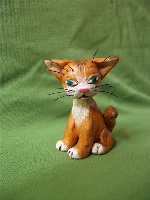 Собарик и кот Рыжик из полимерной глины (фото 4)