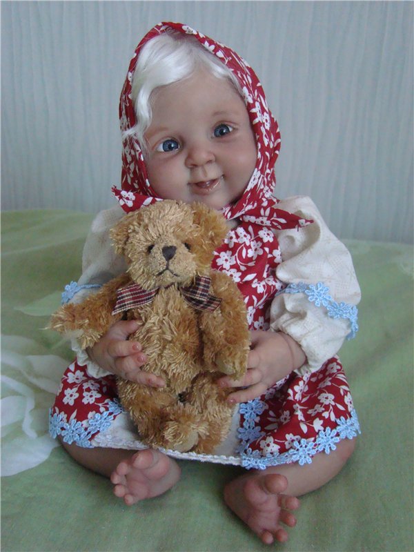 Машенька и медведь. Авторская кукла Кондрашовой Ирины (фото 5)
