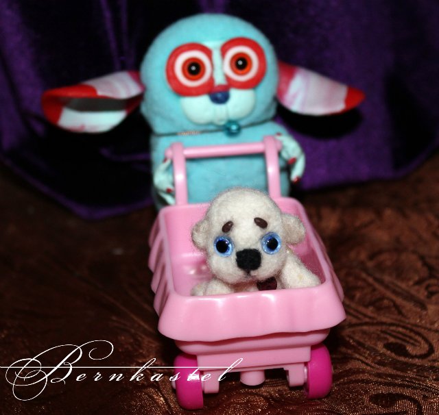 Мишка Топси. Авторская игрушка валянием из шерсти Бернкастель (фото 3)