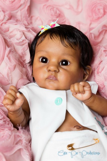 Этническая крошечка реборн, прототип PIXIE скульптора Bonnie Brown