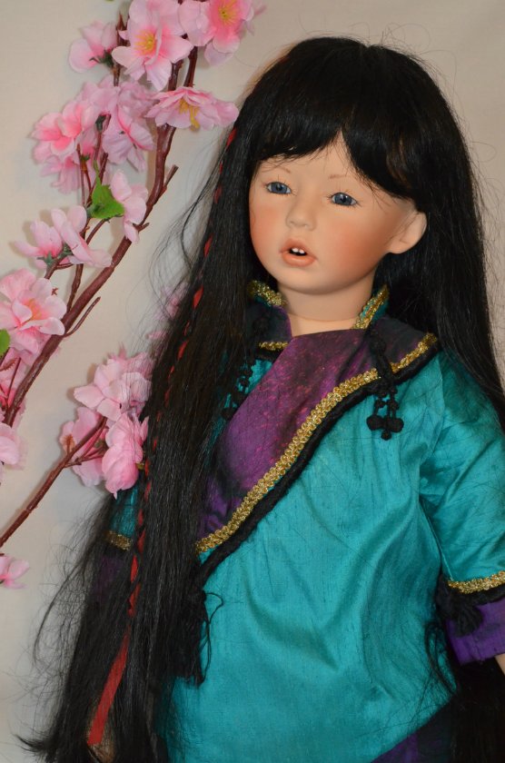 Образ "леди Равен" в куклах. Фарфоровая кукла - японочка RAVEN от Donna RuBert